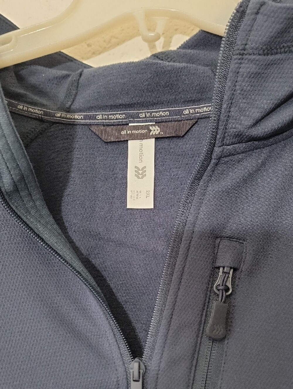 all in motion Navy Hooded Performance Jacket - Picture 2 of 4